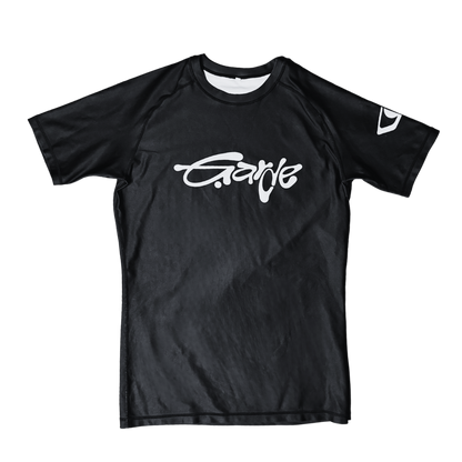 Garde Collective OG BJJ rashguard in black and white.